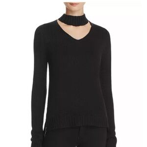 Bloomingdale’s Aqua Cutout Neck Sweater - Size XS